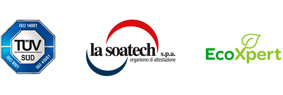 Campinoti & Bozzoni: ertificazione UNI-EN ISO 9001:2008 (Tüv) e l'attestazione di qualificazione S.O.A. (Sovim ICQ)